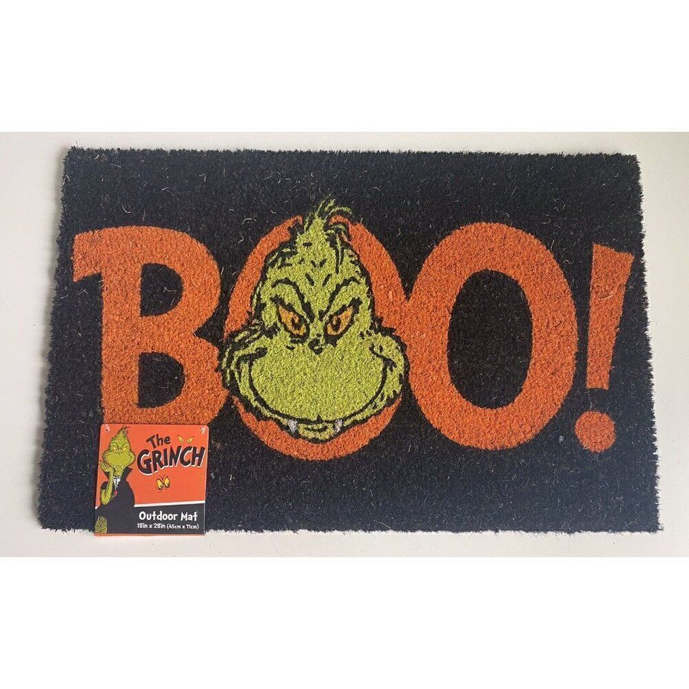 The Grinch Doormat Welcome Coir Mat Porch Halloween Vampire BOO‎ Door Mat NEW